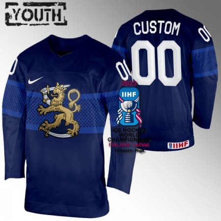 Lasten Suomi Pelipaita Custom IIHF World Championship 2023 Navy Lasten Suomi Pelipaita Custom IIHF World Championship 2023 Navy